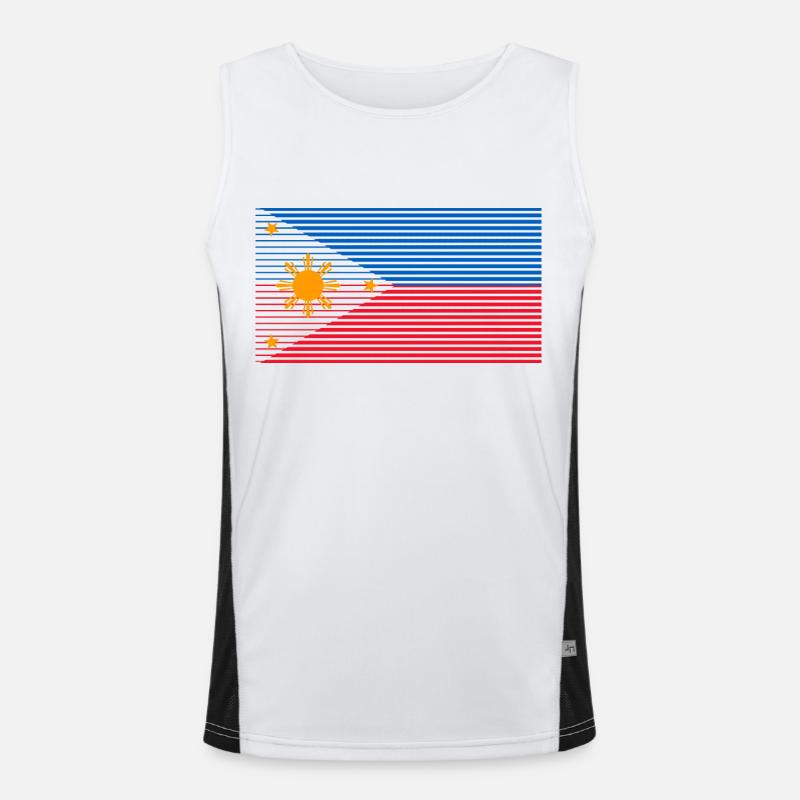 Philippines Filipino Flag Pride I Gift Men's Functional Contrast Tank Top 