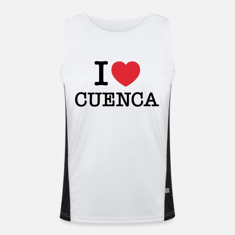 I Love Cuenca | Cuenca | I Heart Cuenca | Spain Men's Functional Contrast Tank Top 