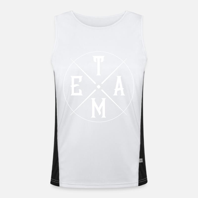 Team Circle - Men's Functional Contrast Tank Top - white/black