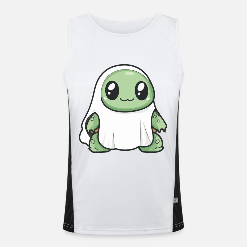 Schildkröte Halloween Lustig Geist Funktionelles Kontrast-Tank Top für Männer 