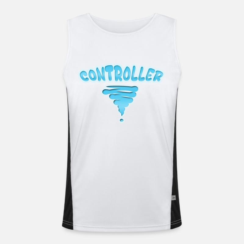 Controller as a profession - Men's Functional Contrast Tank Top  - white/black