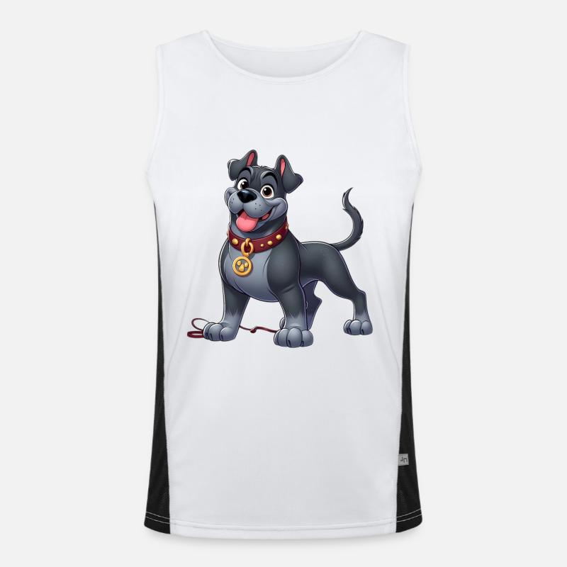 Cane Corso Funktionelles Kontrast-Tank Top für Männer 