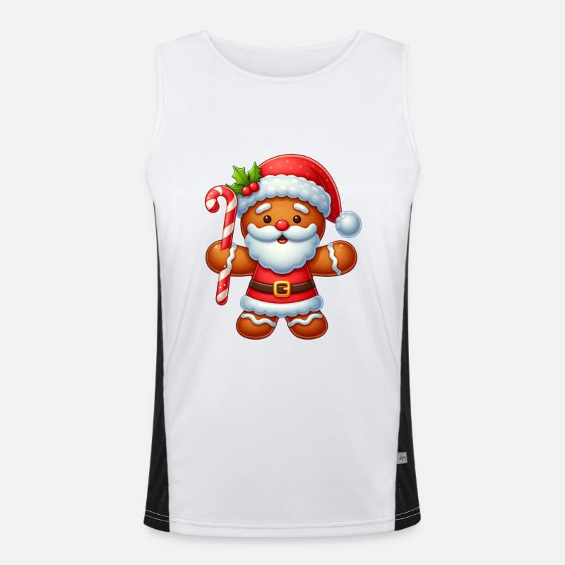 Lebkuchen 2 Funktionelles Kontrast-Tank Top für Männer 