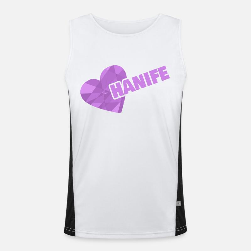Gift for Hanife - Men's Functional Contrast Tank Top  - white/black