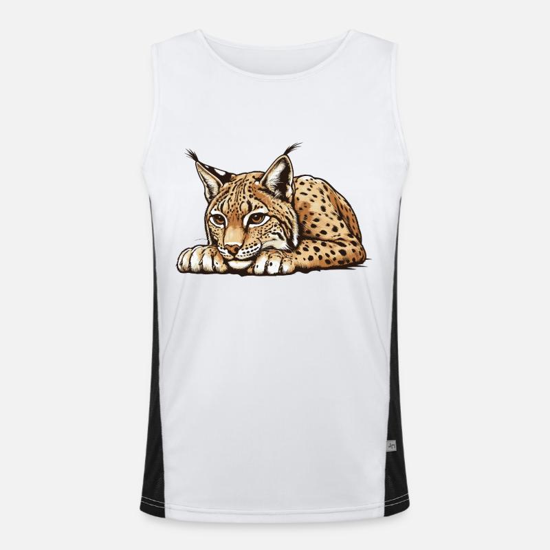 Luchs Funktionelles Kontrast-Tank Top für Männer 