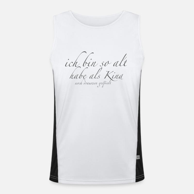 ich bin so alt Funktionelles Kontrast-Tank Top für Männer 