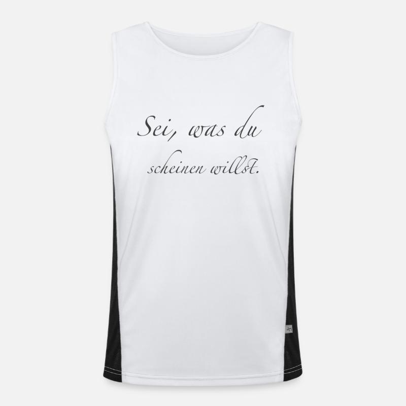 sei, was du scheinen willst Funktionelles Kontrast-Tank Top für Männer 