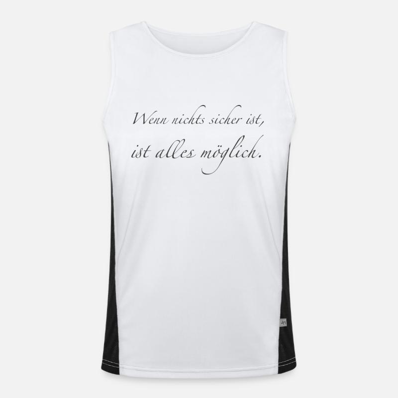When nothing is certain Men's Functional Contrast Tank Top 