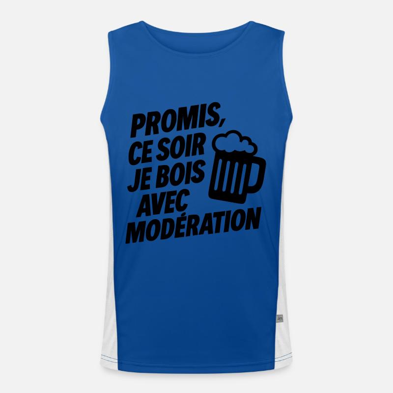 Promis Ce Soir J’Arrête De Boire Débardeur respirant contrasté Homme 