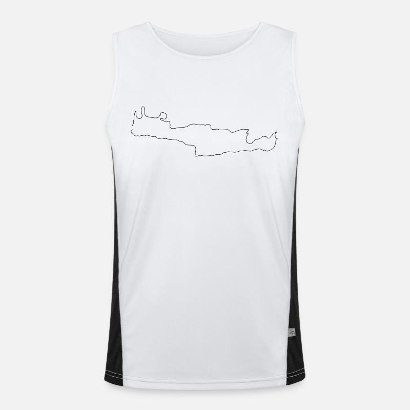 Kreta Funktionelles Kontrast-Tank Top für Männer 