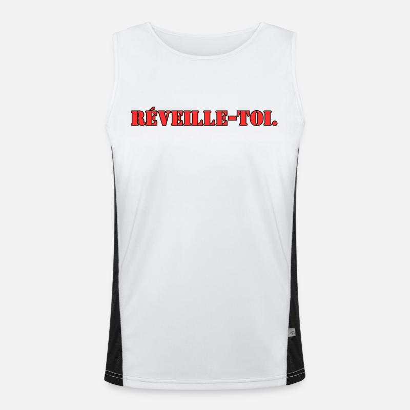 Wach auf Funktionelles Kontrast-Tank Top für Männer