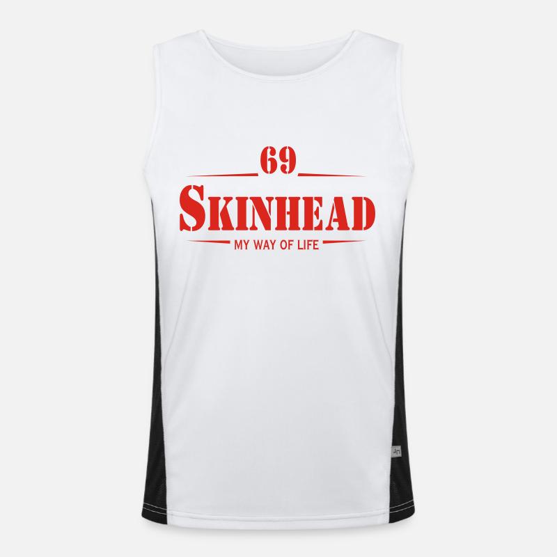 Working Class Skinhead Oi! Antiracist Bootboys My Funktionelles Kontrast-Tank Top für Männer 