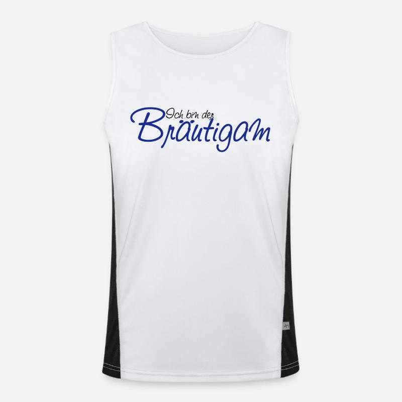 ich_bin_der_braeutigam Canotta sportiva da uomo in contrasto cromatico 