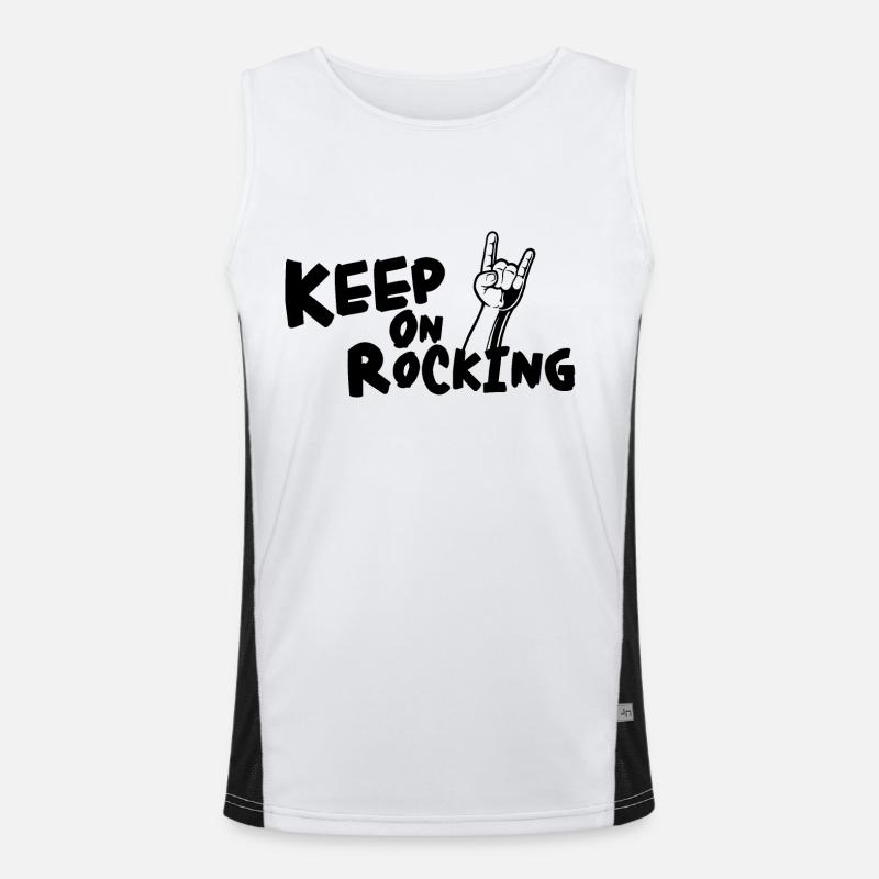 KEEP ON ROCKING !!!!!!! Funktionelles Kontrast-Tank Top für Männer 