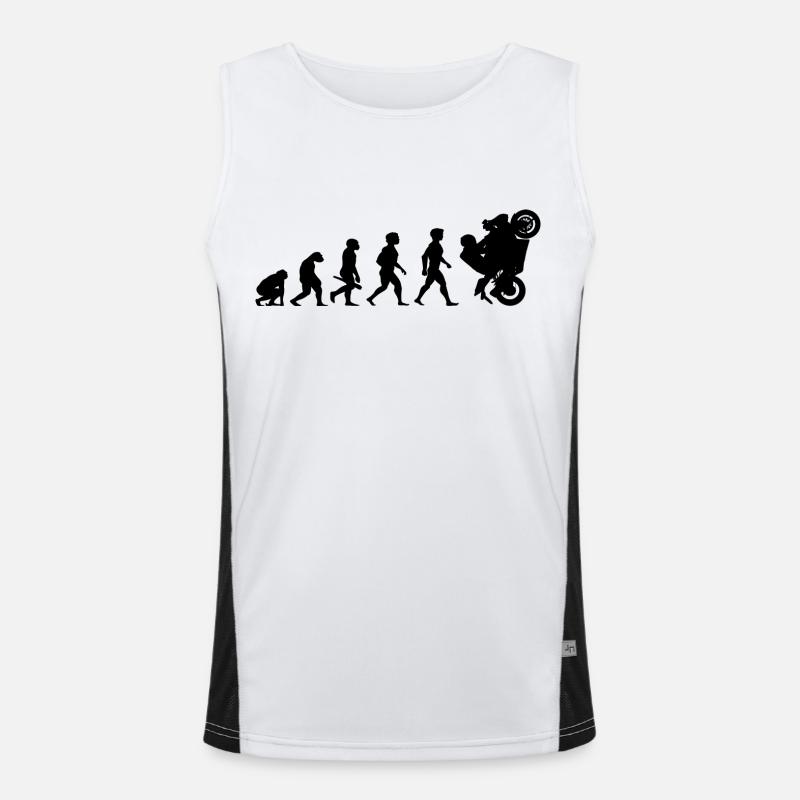 Evolution Superbikes Moto Biker course Débardeur respirant contrasté Homme 