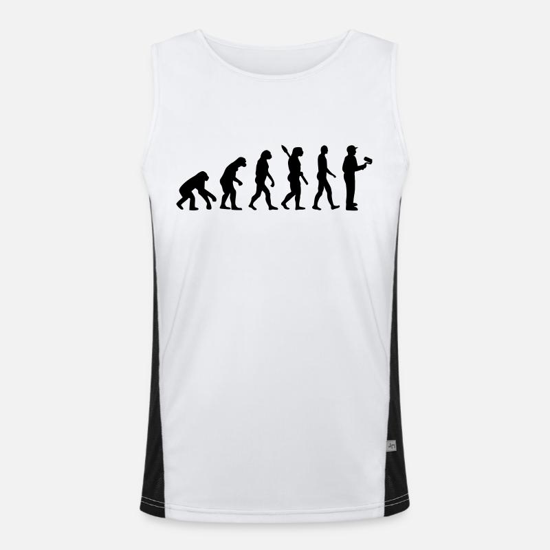 Maler Evolution Funktionelles Kontrast-Tank Top für Männer 