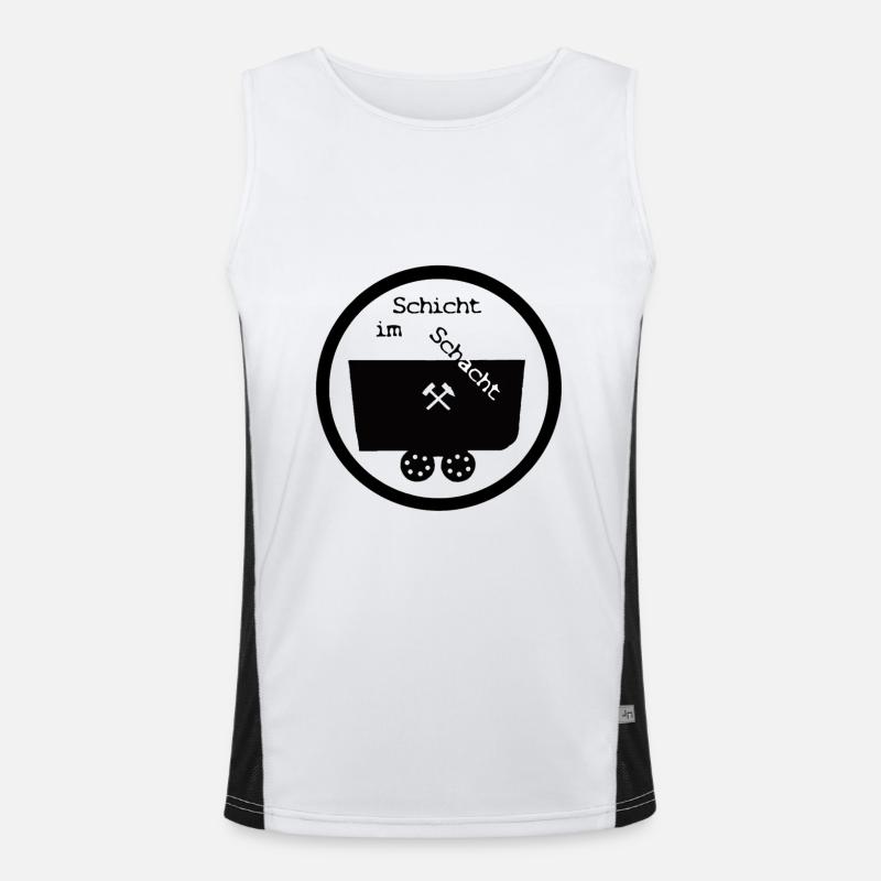 Schicht im Schacht (Lore) Funktionelles Kontrast-Tank Top für Männer 