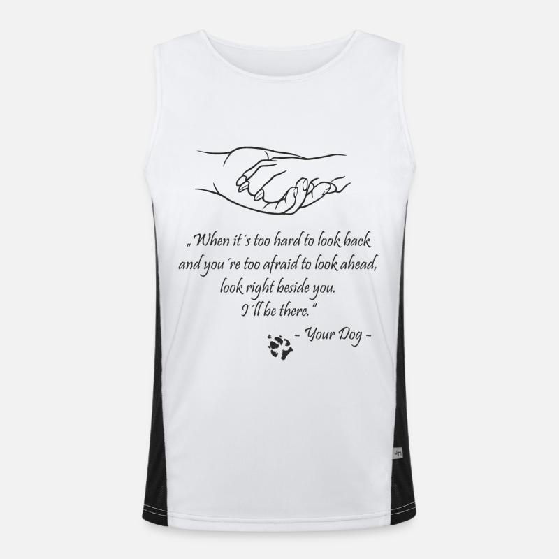 When it´s too hard to look back... Funktionelles Kontrast-Tank Top für Männer 