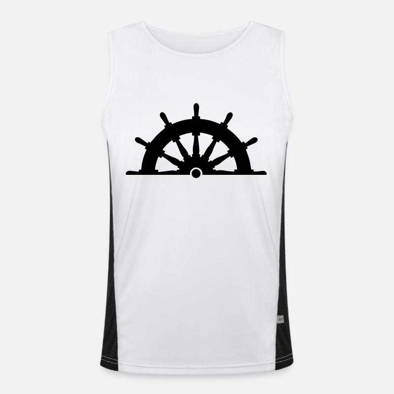 Steering wheel 1c Men's Functional Contrast Tank Top 