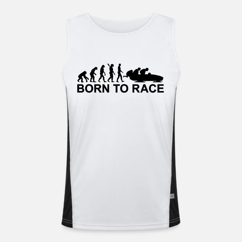 Evolution Bobsleigh - Men's Functional Contrast Tank Top  - white/black
