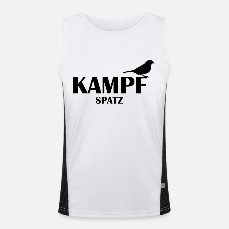 Kampf Spatz (md) Funktionelles Kontrast-Tank Top für Männer 