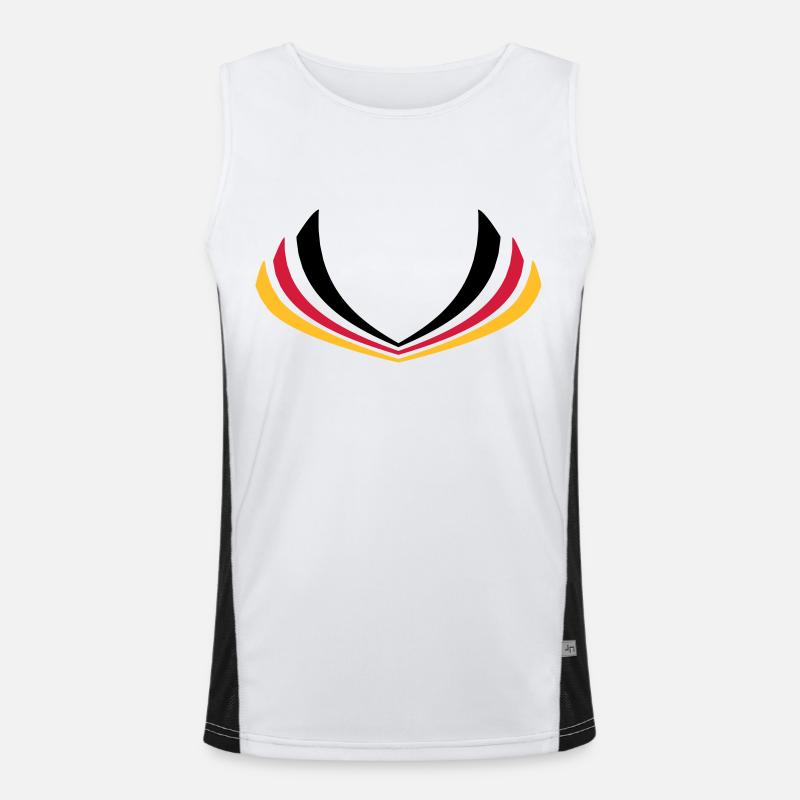 Germany stripe flag Men's Functional Contrast Tank Top 