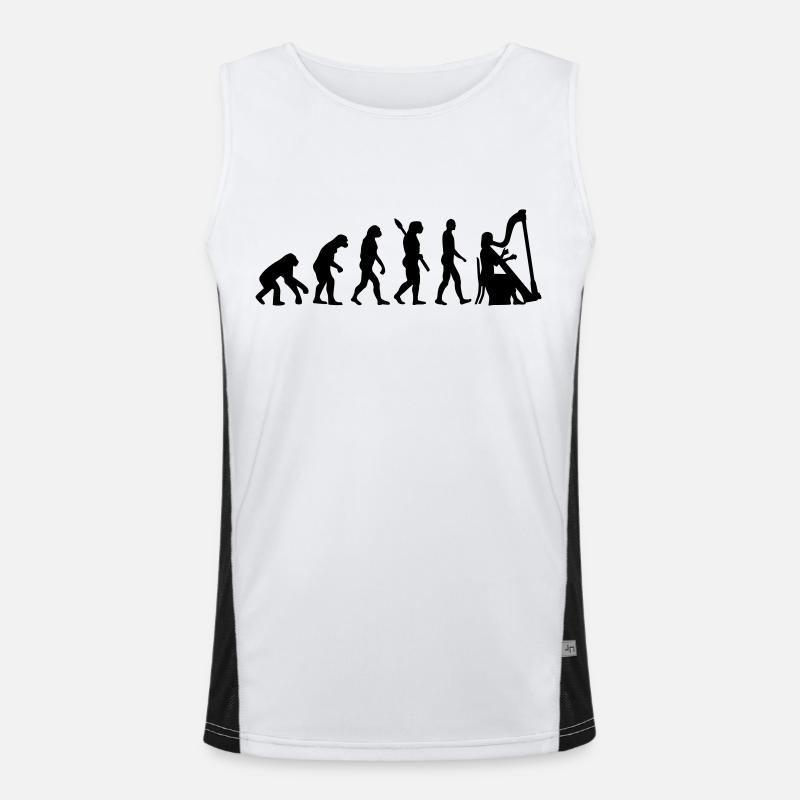 Evolution Harp - Men's Functional Contrast Tank Top  - white/black