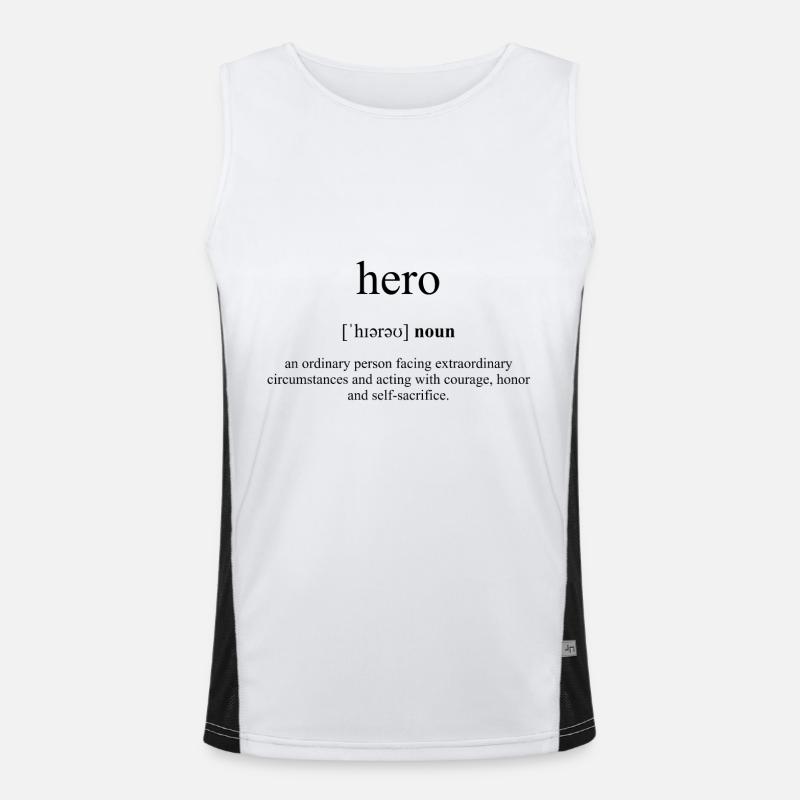 Hero (Hero) Dictionnaire de définition Débardeur respirant contrasté Homme 