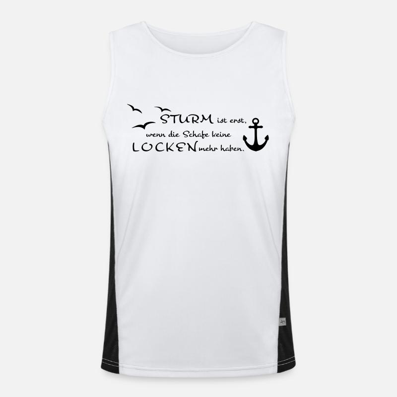 Sturm und Locken Funktionelles Kontrast-Tank Top für Männer 