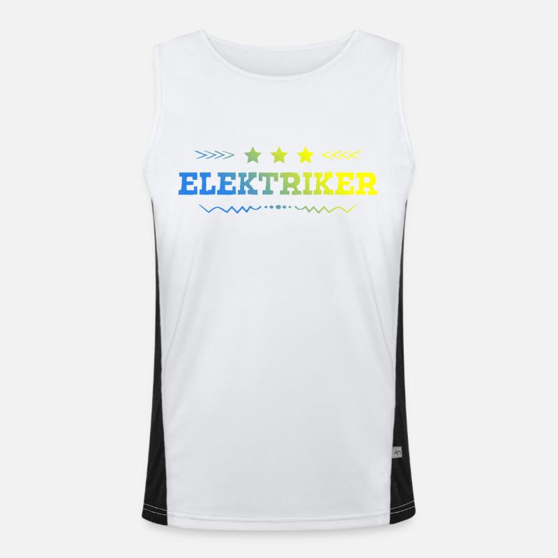 Elektriker Beruf Funktionelles Kontrast-Tank Top für Männer 