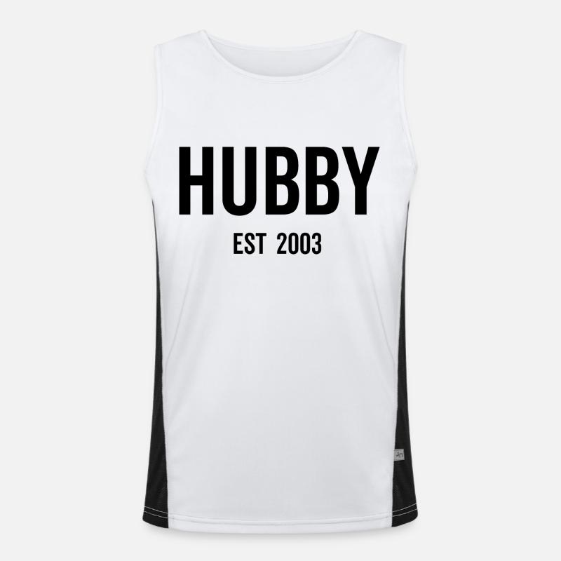 Hubby Est 2003 Men's Functional Contrast Tank Top 
