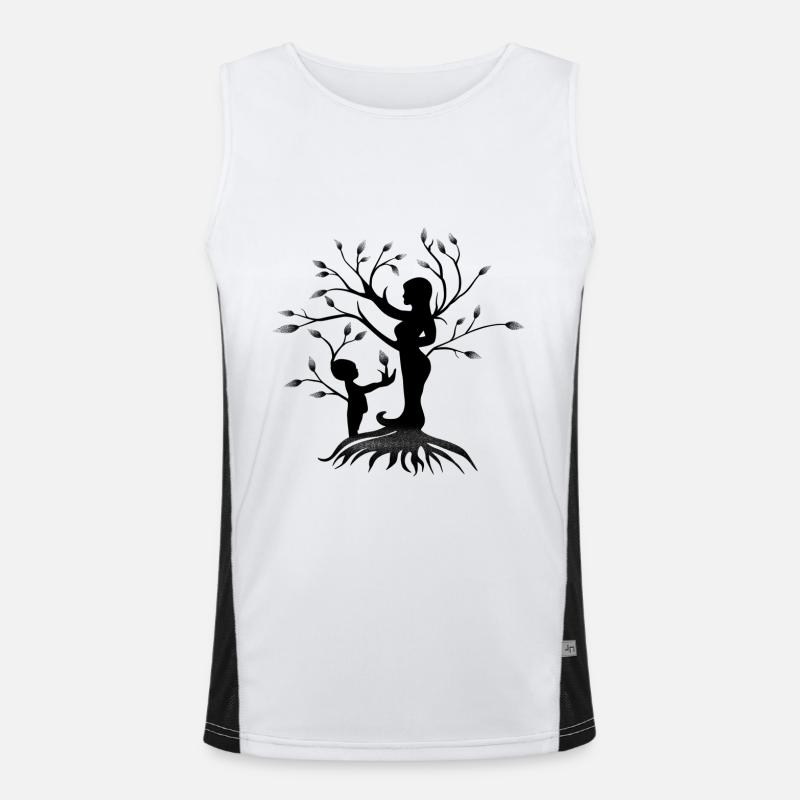 Liebe Mutter und Kind Funktionelles Kontrast-Tank Top für Männer 