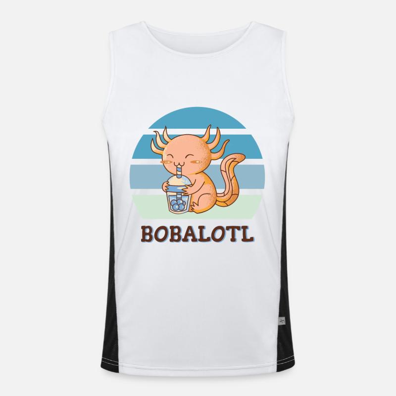 Boba Bubble Tea Axolotl Bobalotl Débardeur respirant contrasté Homme 