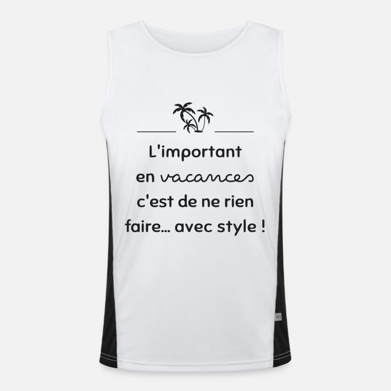 Do nothing... in style! | Gift idea Men's Functional Contrast Tank Top 