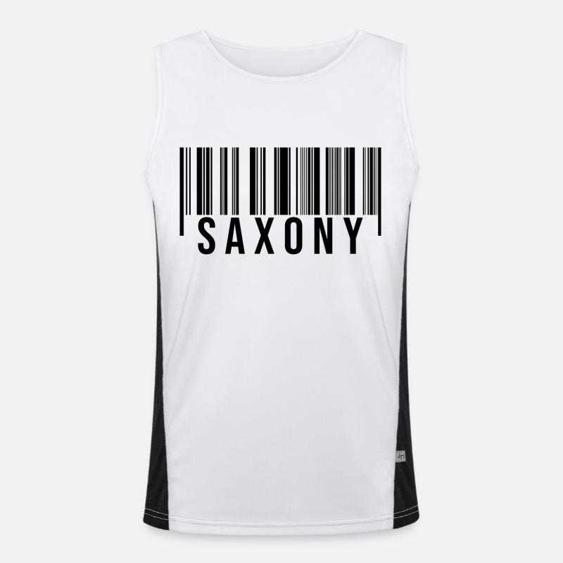 Saxony Barcode Men's Functional Contrast Tank Top 