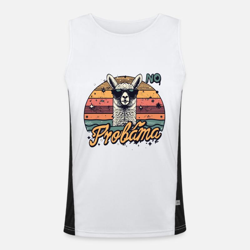Lustiges Geschenk - No Problama Funktionelles Kontrast-Tank Top für Männer 