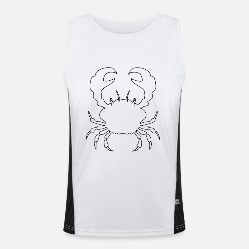 Krebs Funktionelles Kontrast-Tank Top für Männer 