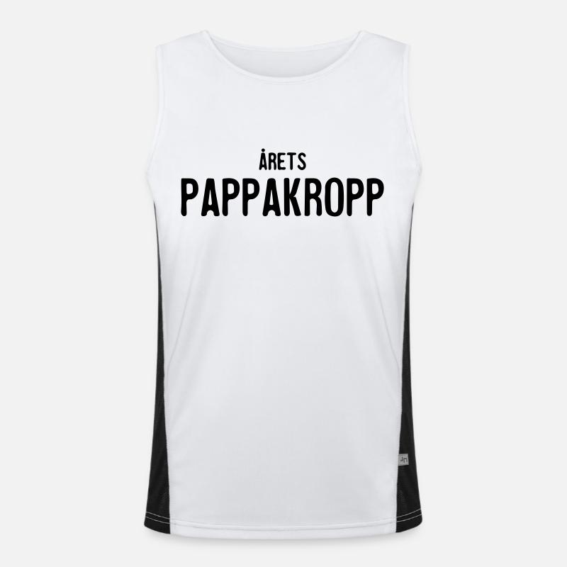 This year's dad cup - Men's Functional Contrast Tank Top - white/black