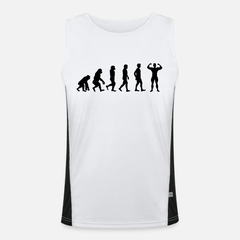 Evolution Bodybuilder schwarz Funktionelles Kontrast-Tank Top für Männer 