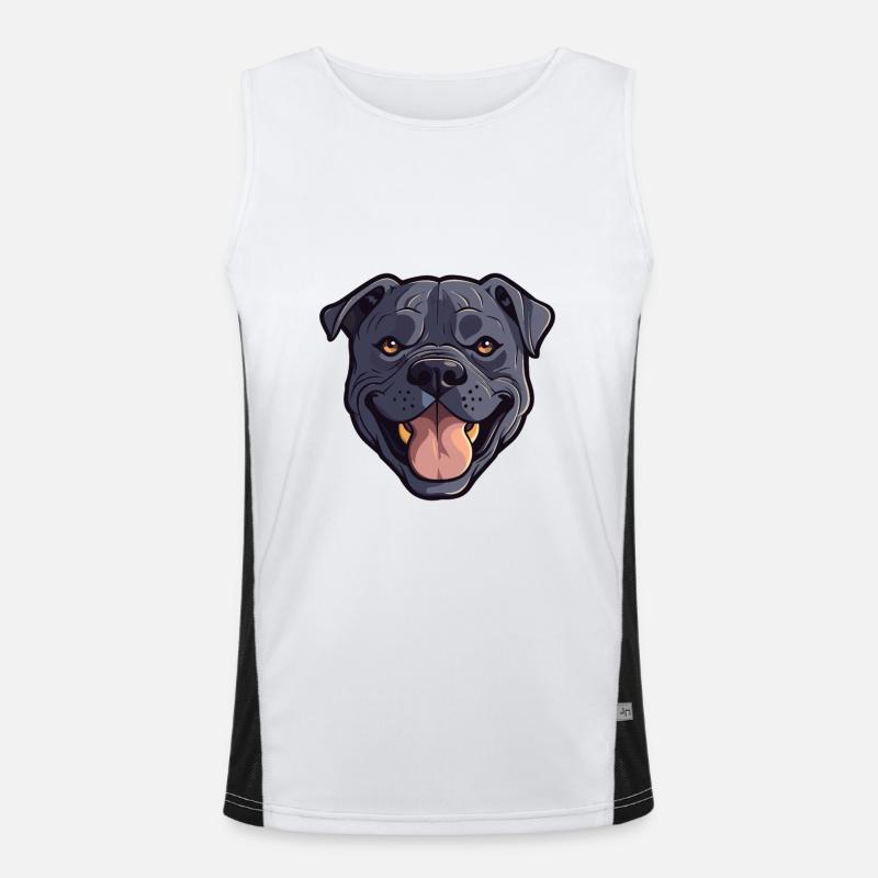 Cane Corso chien race aquarelle dessin animé Kawaii Cli Débardeur respirant contrasté Homme 