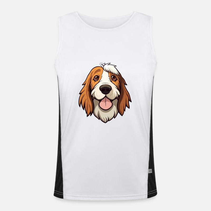 Petits Bassets Griffons Vendéen Chien Race Watercol Débardeur respirant contrasté Homme 
