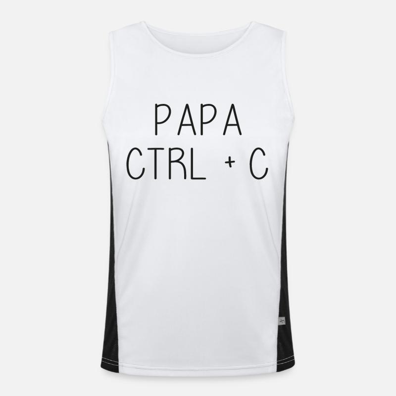 papa ctrl + c - père Débardeur respirant contrasté Homme 