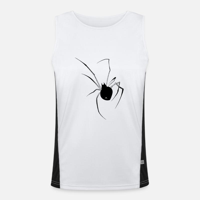 Black widow dotwork Men's Functional Contrast Tank Top 