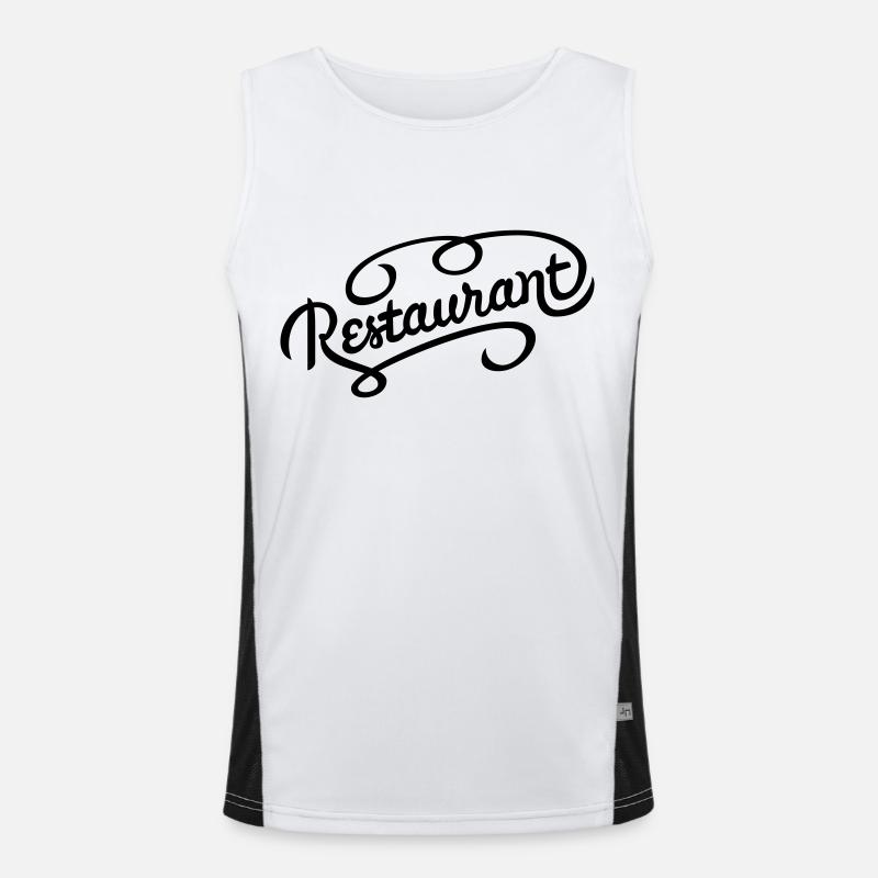 Lettrage de restaurant Débardeur respirant contrasté Homme 