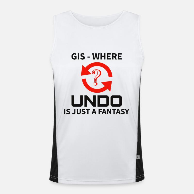 GIS Undo Fantasy Data Mapping Errors Funktionelles Kontrast-Tank Top für Männer 