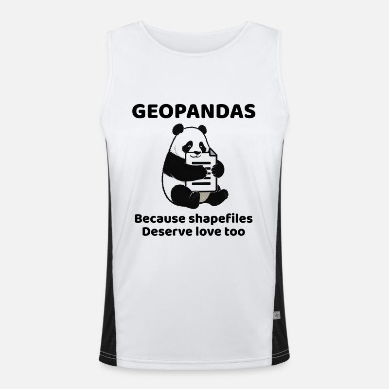 GeoPandas Shapefiles GIS Python Data Love Débardeur respirant contrasté Homme 