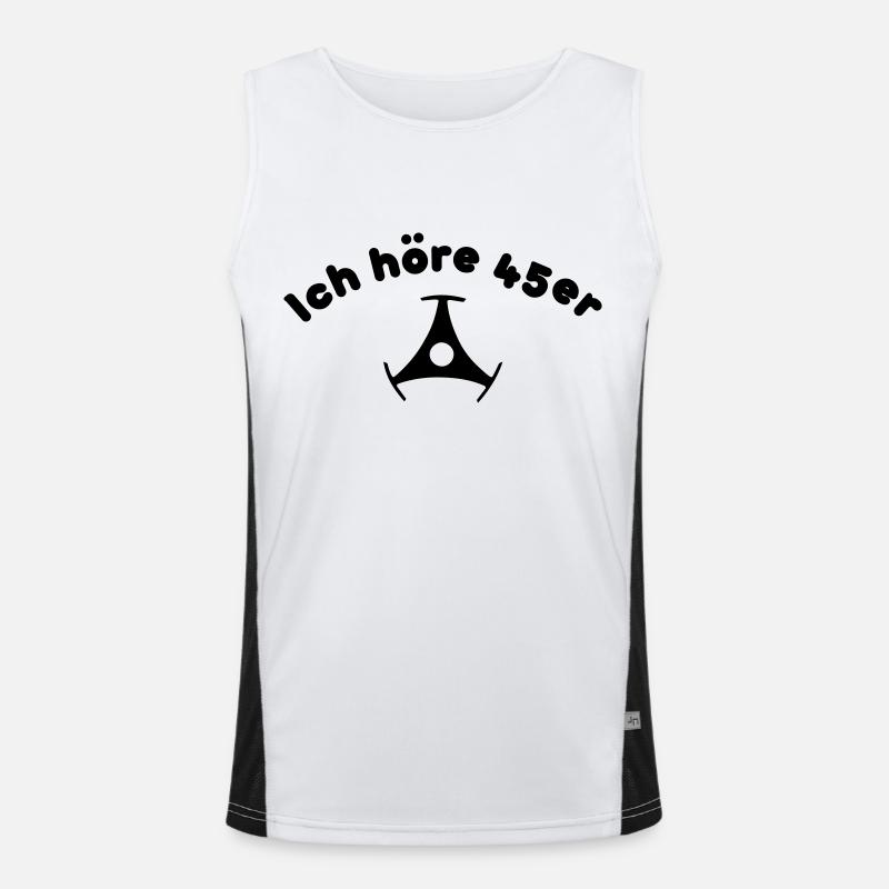 Schallplatte Single LP 45 Langspielplatte Retro Funktionelles Kontrast-Tank Top für Männer 