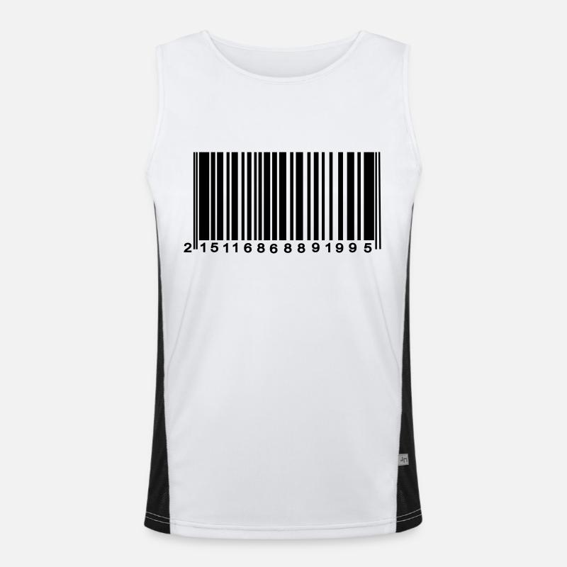 barcode encrypted Men's Functional Contrast Tank Top 