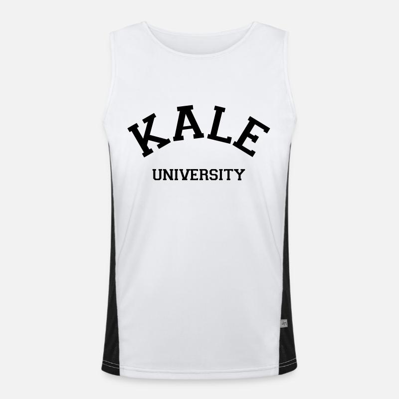 Kale University - Men's Functional Contrast Tank Top  - white/black