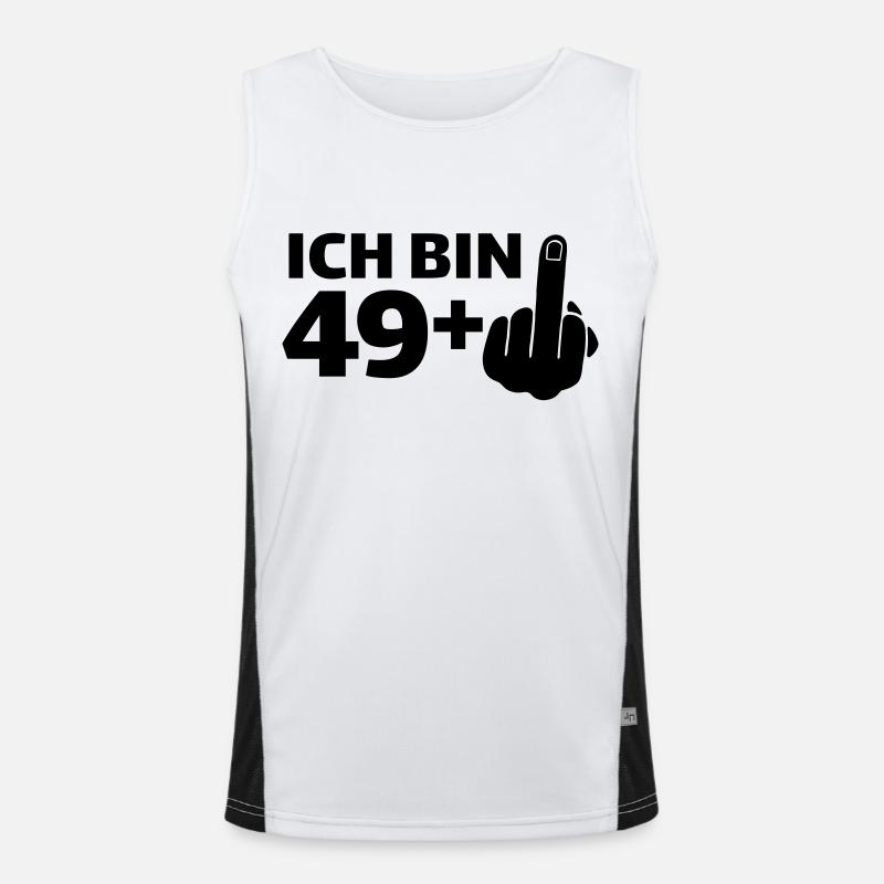 Ich bin 49 plus 1 Funktionelles Kontrast-Tank Top für Männer 